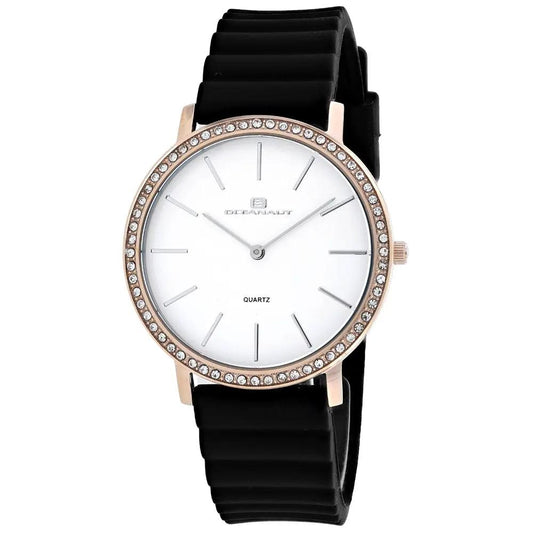 Oceanaut Ripple Women's Watch rose-gold crystal bezel with black silicone strap on Tampa Home & Garden Store
