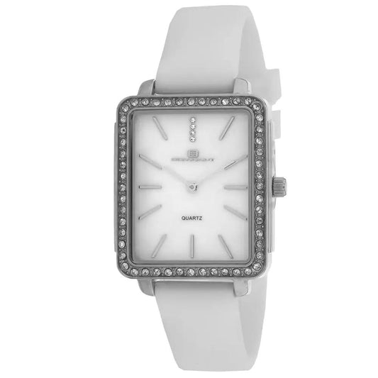 Oceanaut Adorn women's stainless steel watch with crystal bezel and white strap on Tampa Home & Garden Store