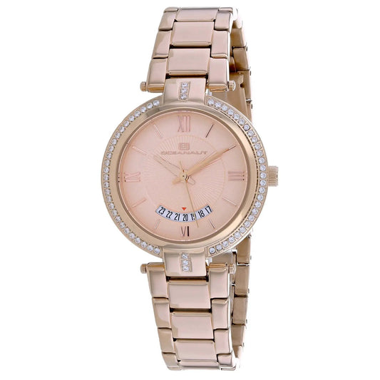 Oceanaut Amaya women's rose gold-tone watch with crystal bezel, rose dial and Roman numerals on Tampa Home & Garden Store