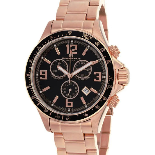 Oceanaut Baltica men's watch stainless steel rose gold tone with black chronograph dial on Tampa Home & Garden Store