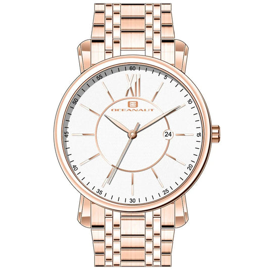 Watch Oceanaut men's expedition rose gold-tone steel bracelet white dial with date on Tampa Home & Garden Store