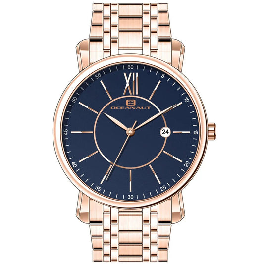 Oceanaut Expedition Quartz Watch with blue dial and rose-gold tone bracelet on Tampa Home & Garden Store
