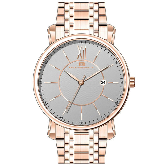 Oceanaut men's expedition watch with rose-gold stainless steel bracelet and grey dial on Tampa Home & Garden Store