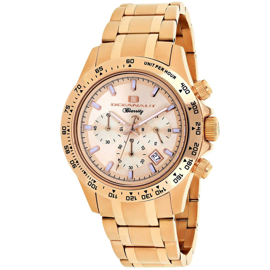 Oceanaut Biarritz men's watch rose gold stainless steel with chronograph subdials on Tampa Home & Garden Store