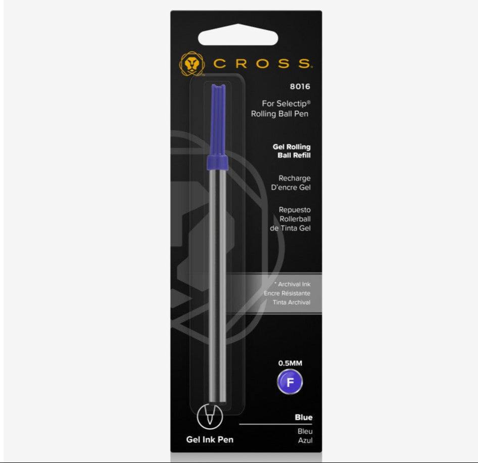 Cross Selectip Gel Rollerball Refill Blue 0.5mm, single pack for Selectip rolling ball pen on Tampa Home & Garden Store