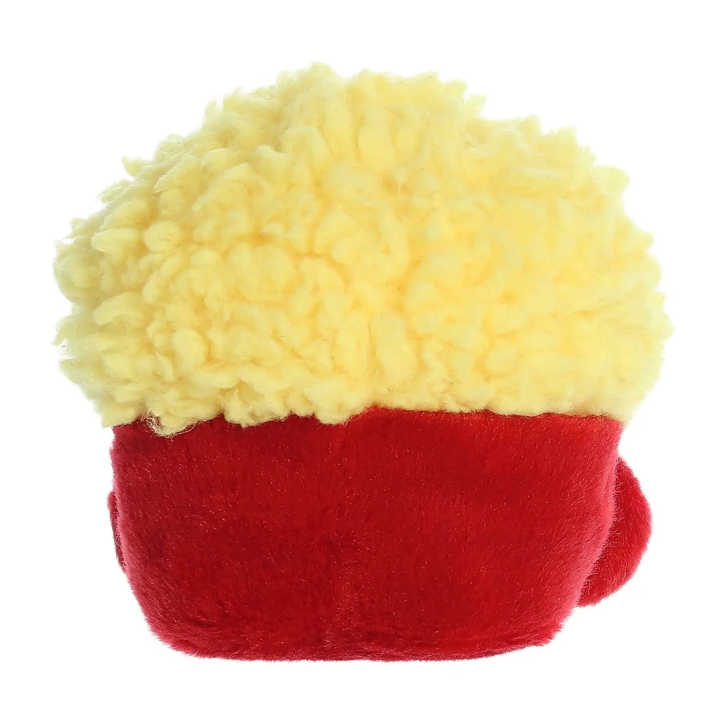 Butters Popcorn Palm Pal plush with yellow fluffy tuft atop red body on Tampa Home & Garden Store