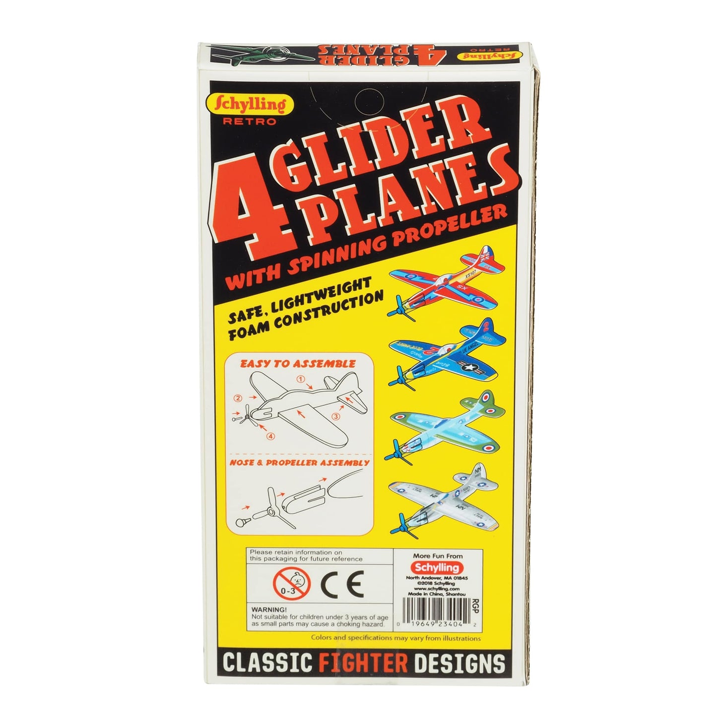 Planeur rétro, pack de 4
