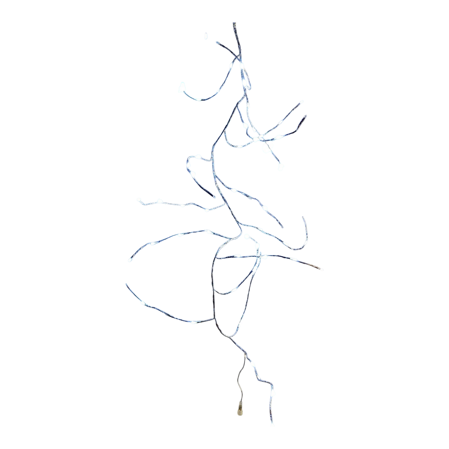 Six Foot Pre-Lit LED Twinkle Silver Garland with tiny bulbs on silver wire on Tampa Home & Garden Store