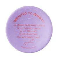 Promoted to Grandma wine glass lavender disc with red text The Country Christmas Loft on Tampa Home & Garden Store