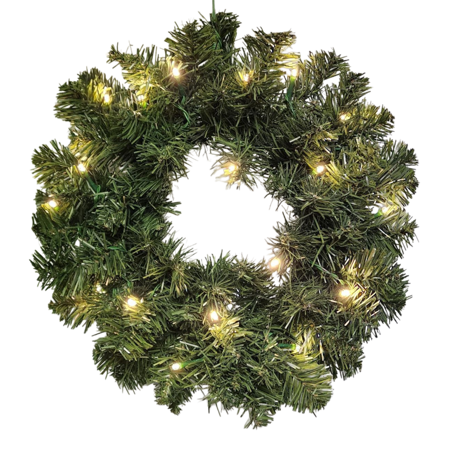 Imperial Wreath LED Lighted 14 Inch green artificial pine with warm white lights on Tampa Home & Garden Store