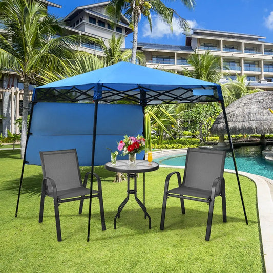 7 x 7 Feet Sland Adjustable Portable Canopy Tent with Backpack-Blue - Tampa Home & Garden Store