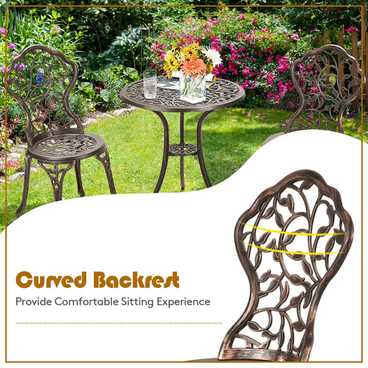 3 Pieces Cast Aluminum Bistro Set - Tampa Home & Garden Store