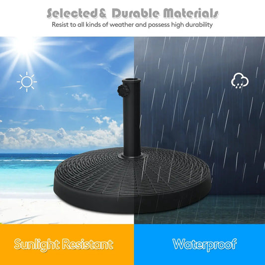 49 LBS Patio Resin Umbrella Base Stand for Outdoor - Tampa Home & Garden Store
