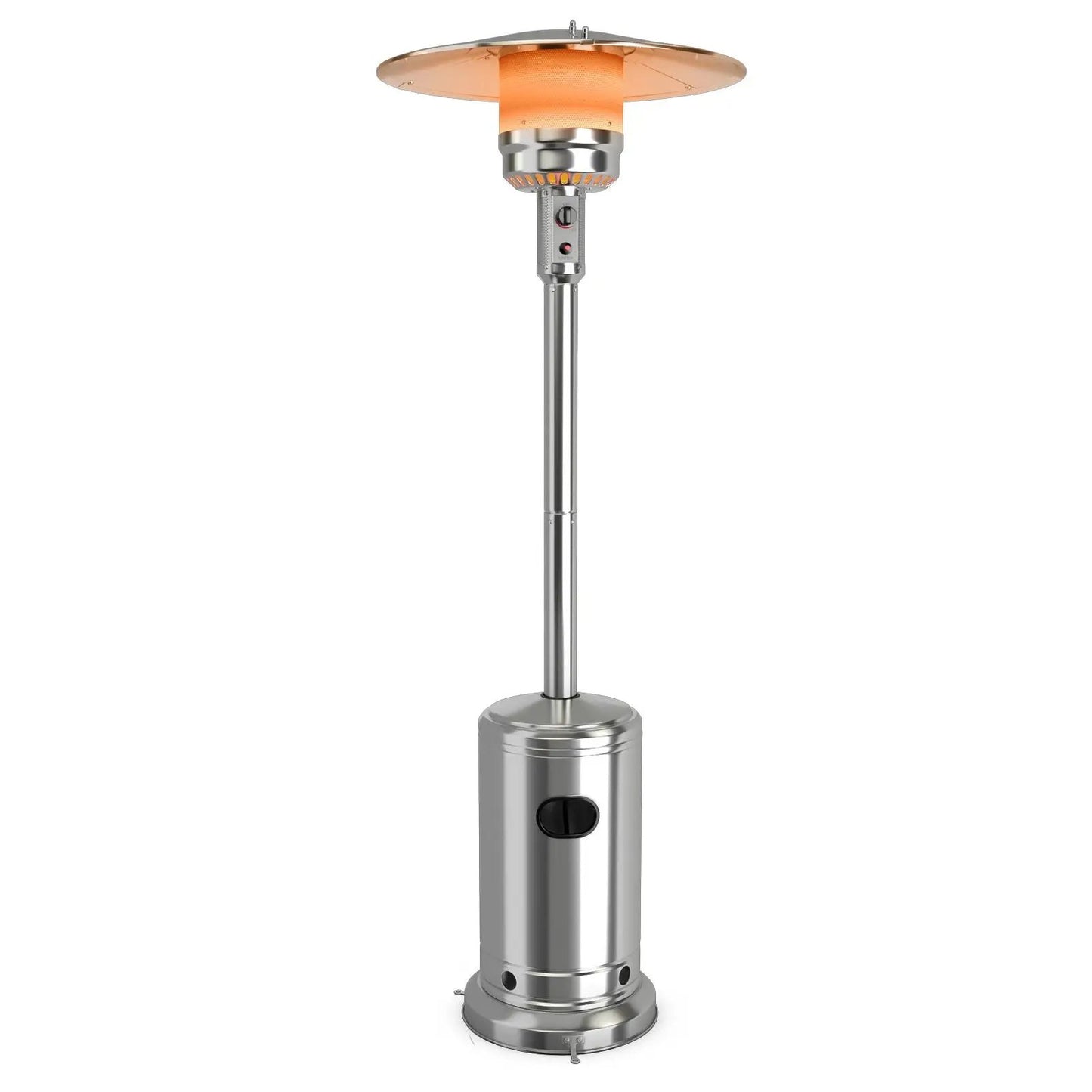 50000 BTU DirectDeals patio heater with bronze reflector top and stainless steel shaft on Tampa Home & Garden Store