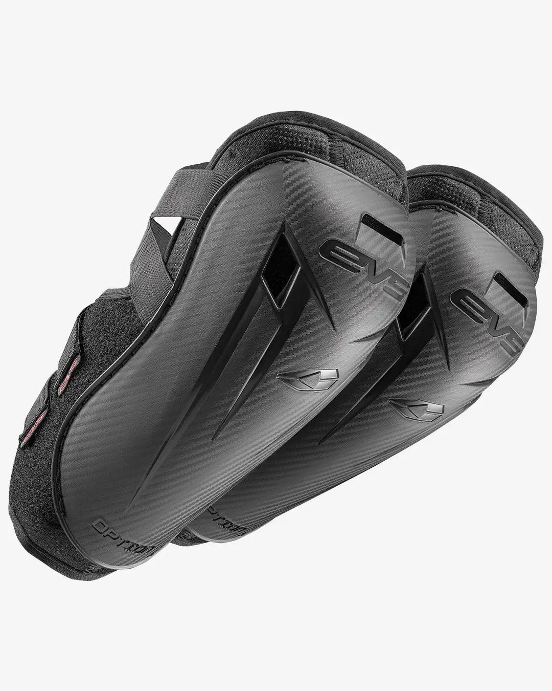 Option Elbow Pads With Hard Shell Guard pair EVS Sports black carbon look on Tampa Home & Garden Store