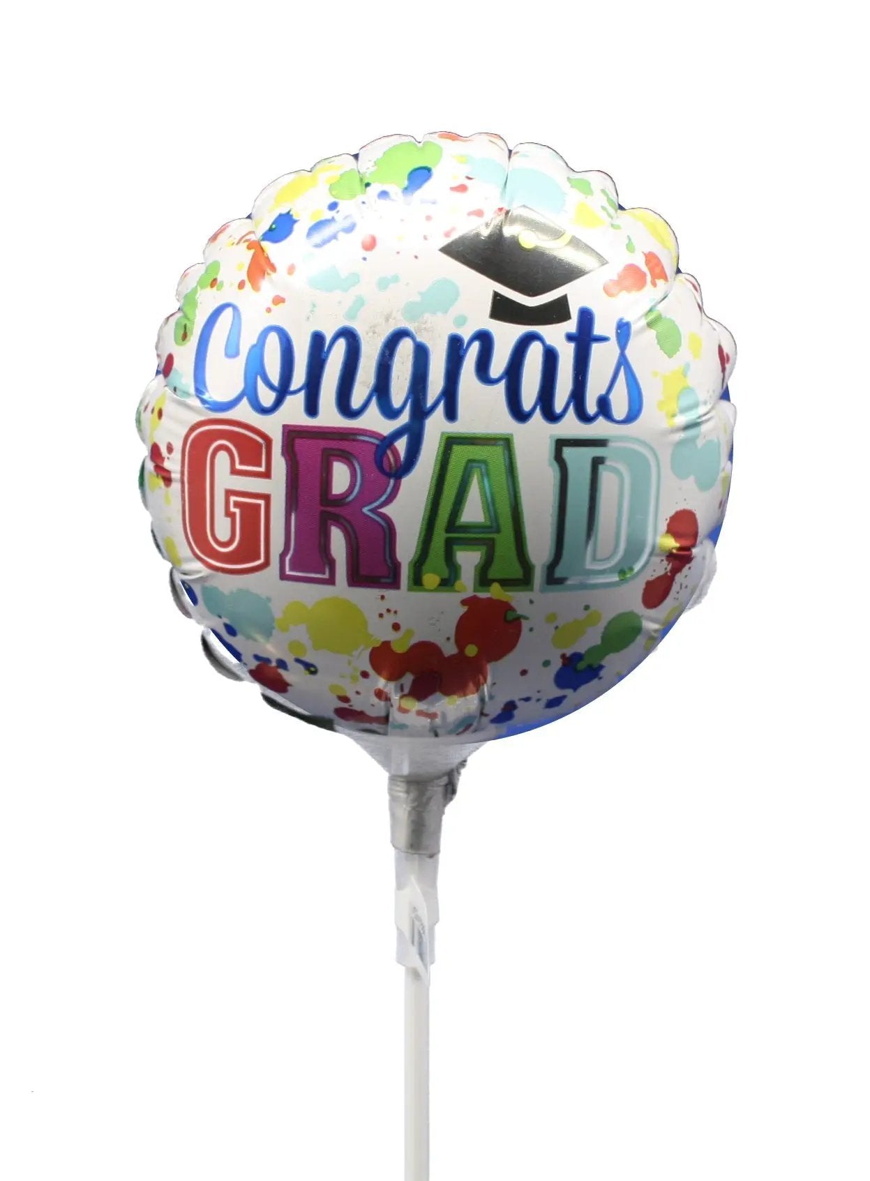 Congrats Grad Splatter Foil Balloon multicolor confetti graduation balloon, 1 piece on Tampa Home & Garden Store