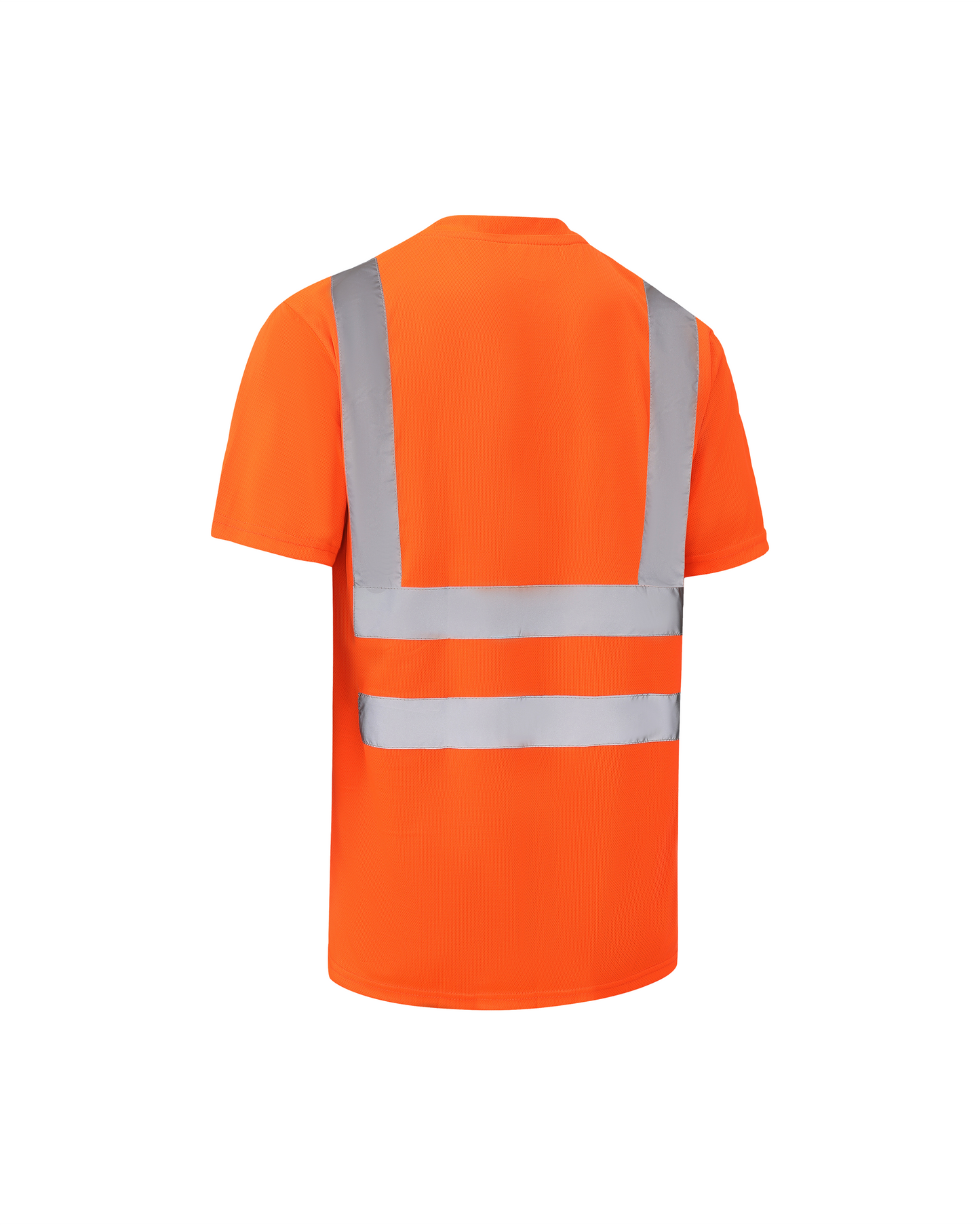 Ideal Club high visibility orange ANSI 107 short sleeve shirt with two back reflective stripes on Tampa Home & Garden Store