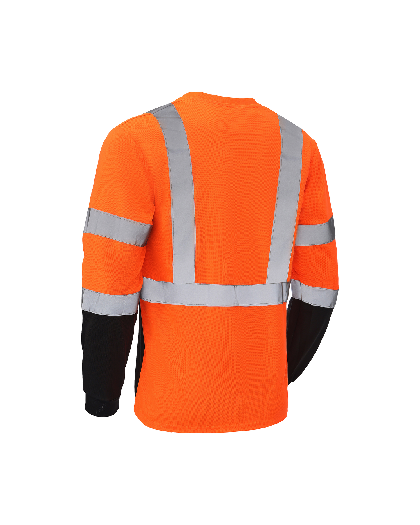 Kiwi hi-vis orange long sleeve shirt with reflective bands on back and sleeves on Tampa Home & Garden Store