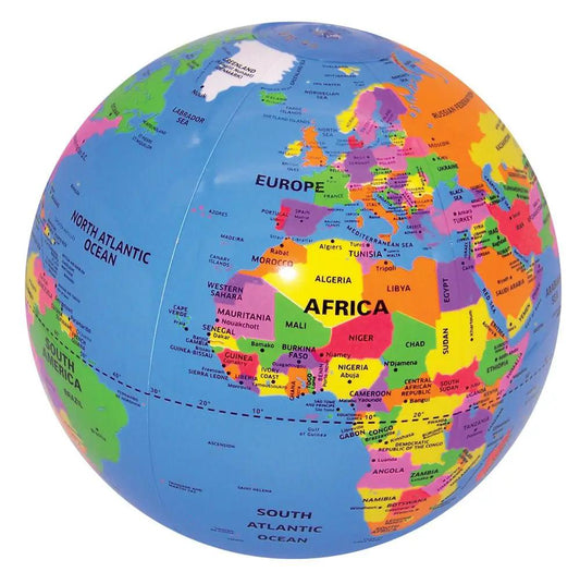Our World 12 Inch Inflatable Globe colorful continents for kids Ultimate Globes educational toy on Tampa Home & Garden Store