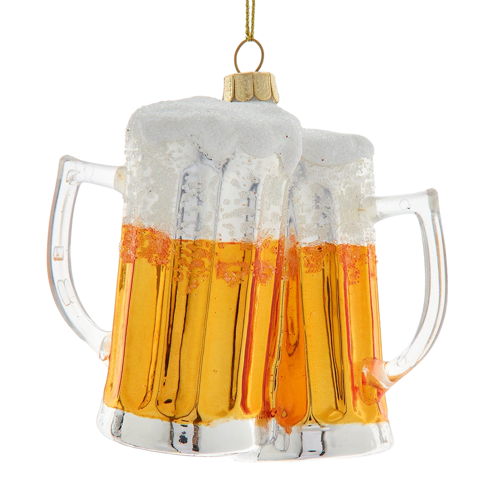 À votre santé ! - Ornement en forme de chope à bière en verre