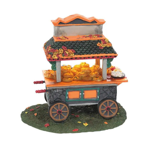 Day of the Dead Pastry Cart, orange roof display on grassy base by The Country Christmas Loft on Tampa Home & Garden Store