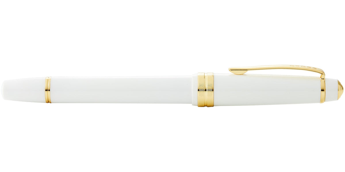 Bailey Light white resin fountain pen with gold-tone trim and fine nib by A.T. Cross on Tampa Home & Garden Store