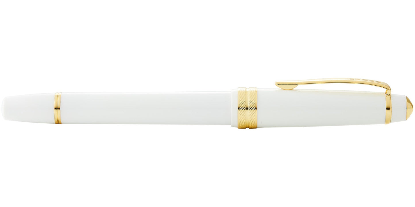Bailey Light white resin fountain pen with gold-tone accents and extra-fine nib by A.T. Cross on Tampa Home & Garden Store
