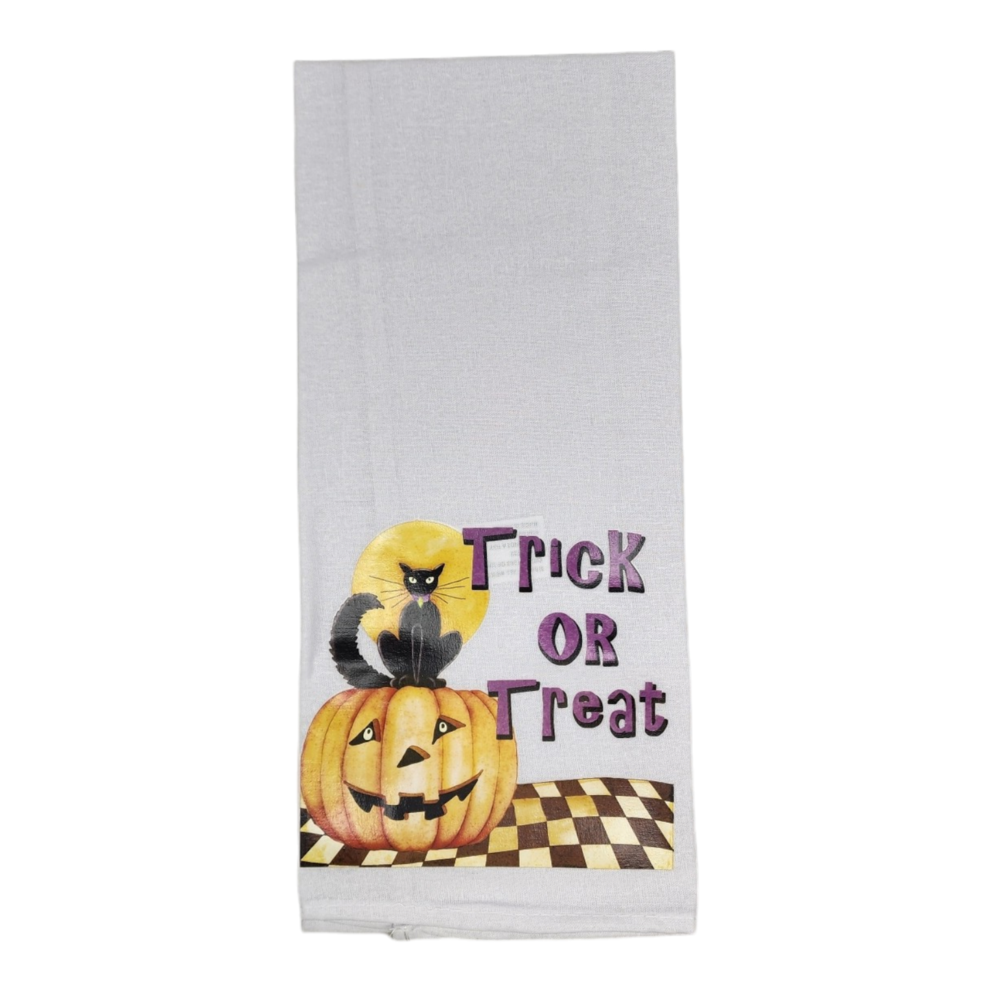 Torchon d'Halloween - Des bonbons ou un sort