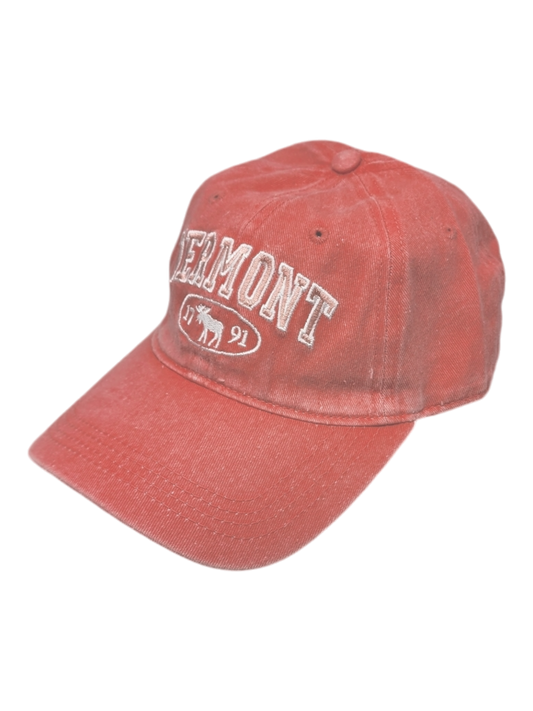Vintage Vermont 1791 Moose Cap Coral baseball cap by The Country Christmas Loft on Tampa Home & Garden Store