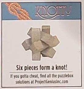 Puzzlebox Knotty Brainteaser six wooden pieces form a knot gift box on Tampa Home & Garden Store