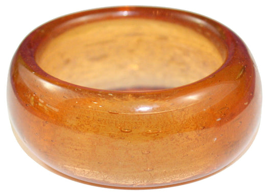 Rond de serviette en verre - Ambre