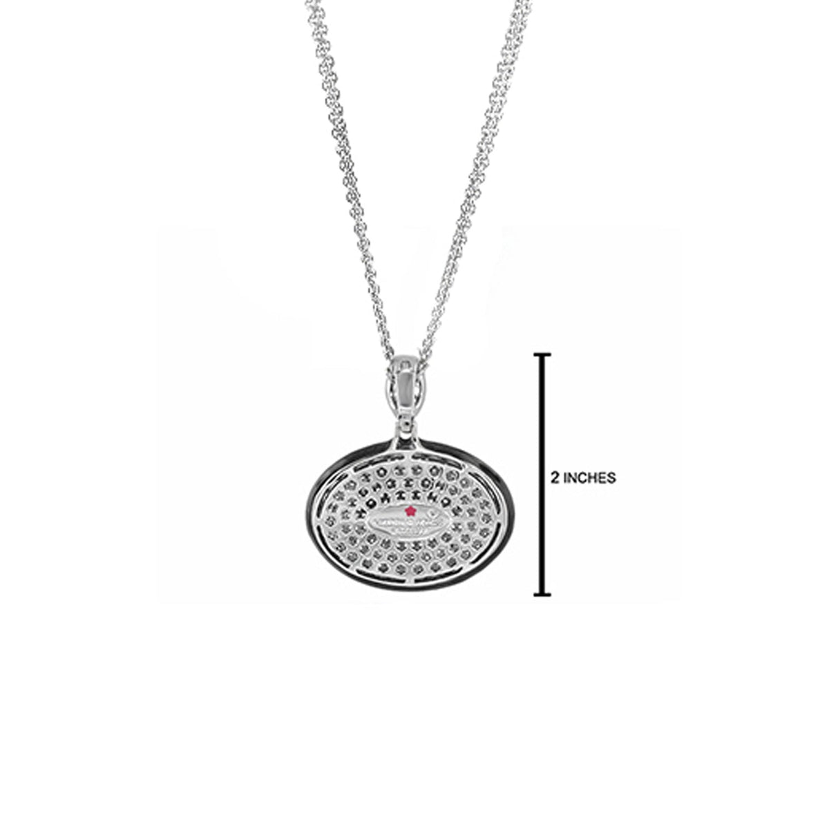 The Glam Necklace by Lauren G Adams — silver-tone coin pendant with crystals on a delicate chain on Tampa Home & Garden Store