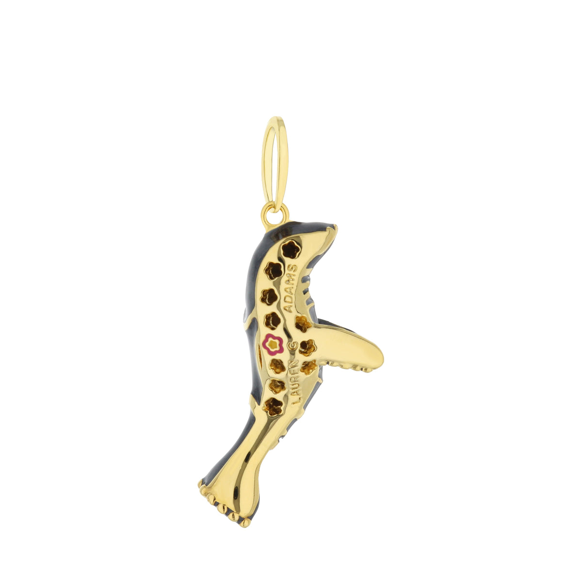 Eau Sea Lion Pendant by Lauren G Adams, gold-tone sea lion charm with blue enamel on Tampa Home & Garden Store