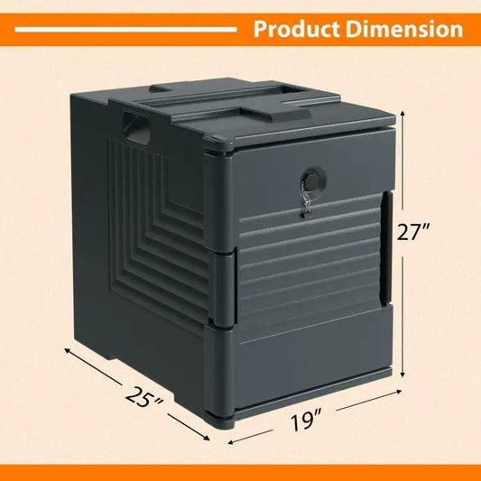 End Loading Insulated Food Pan Carrier black plastic cooler DirectDeals 19x25x27 in on Tampa Home & Garden Store