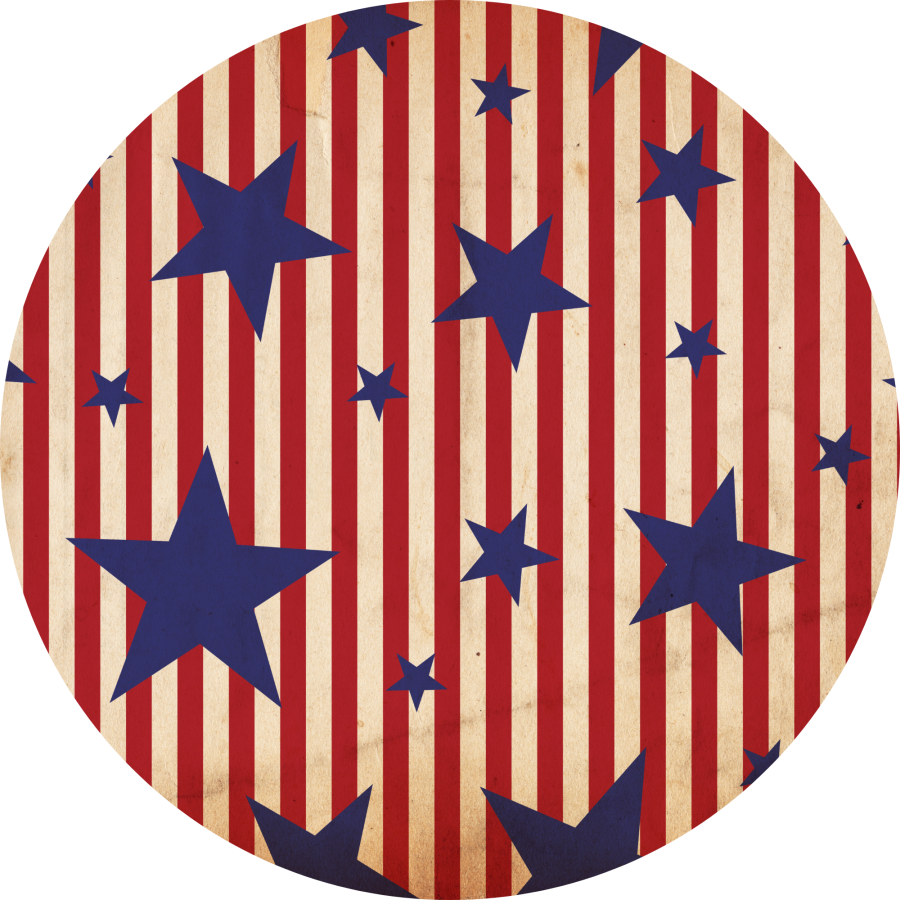 Centro de flores patriótico, DECOE-W-FC-0022, Centro de flores de madera de 6"