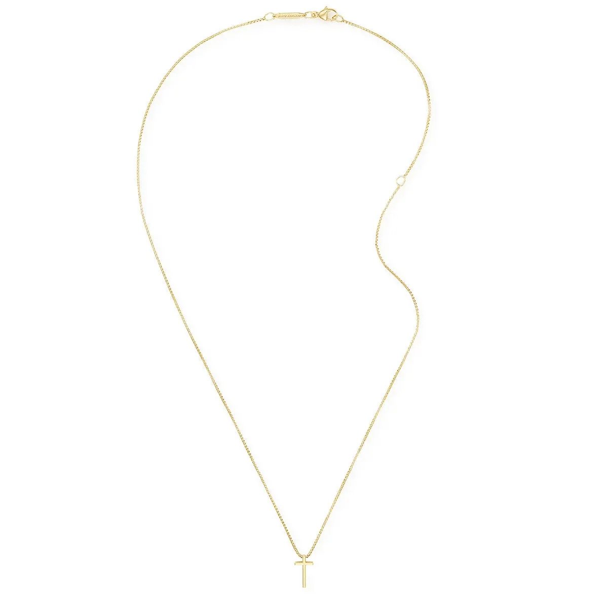 Alex and Ani gold-tone cross necklace with delicate chain and small cross pendant on Tampa Home & Garden Store