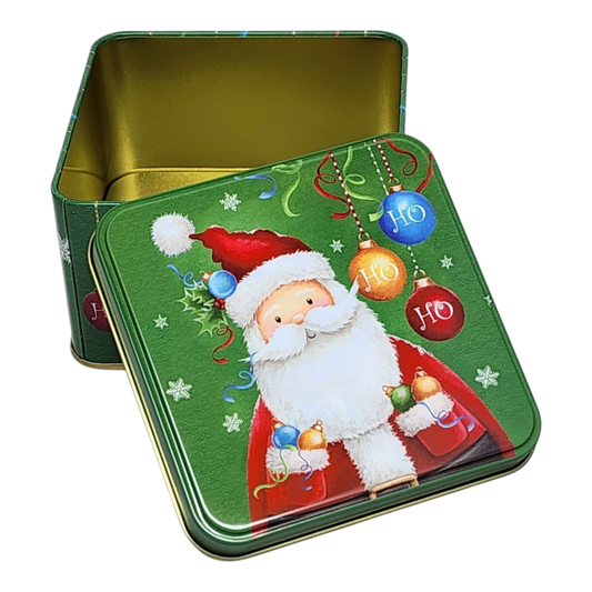 Jolly Santa Treat Tin - 4 Inch - Tampa Home & Garden Store