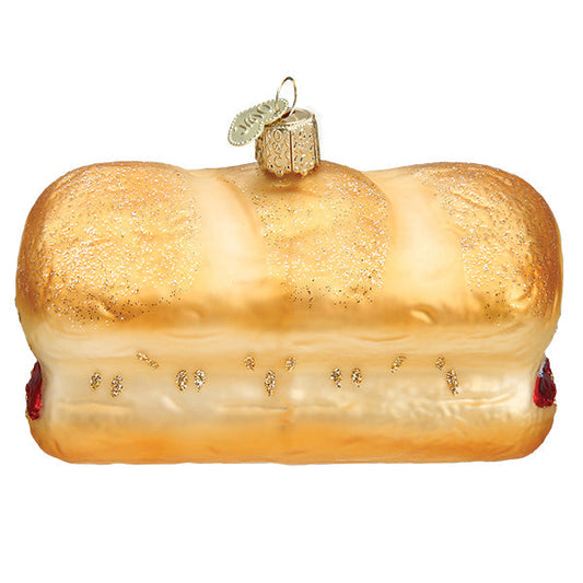 Adorno de cristal con forma de sándwich de albóndigas