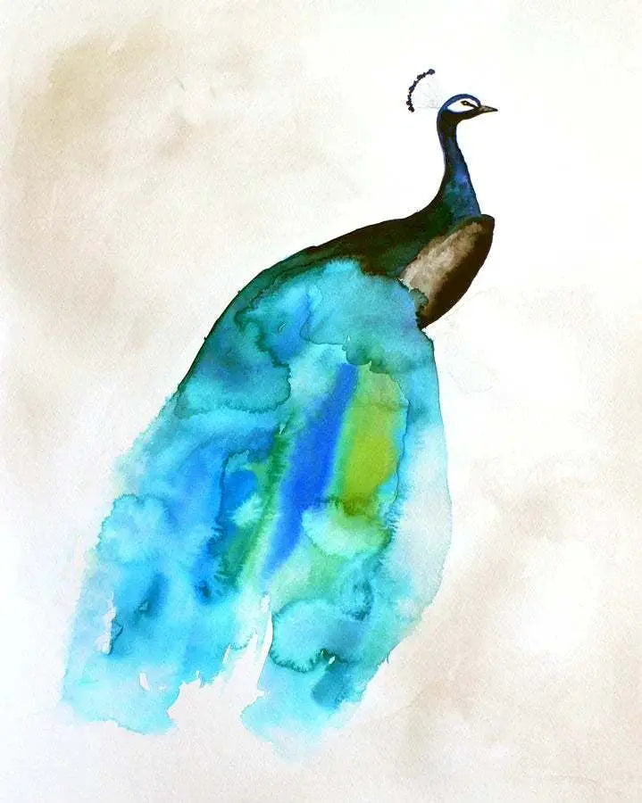Impresión artística Pavo real II
