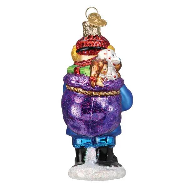 Yukon Cornelius glass ornament with gift stack and snow base by The Country Christmas Loft on Tampa Home & Garden Store