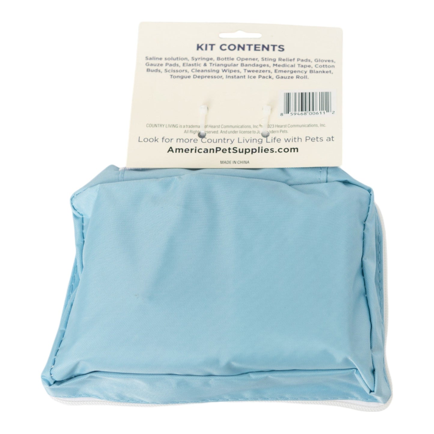 Trousse de premiers secours pour animaux de compagnie Country Living 50 pièces : soins d’urgence, sécurité, aventure et voyages.