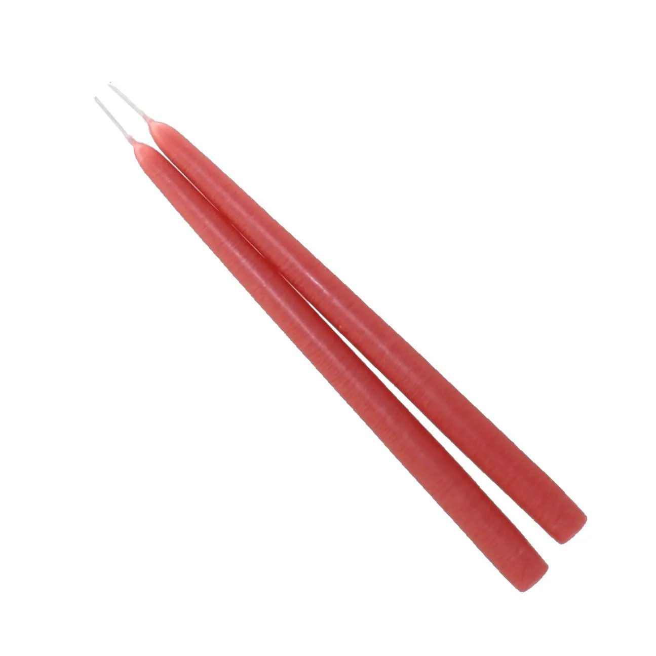 Mole Hollow Coral Pink taper candle pair, coral pink candles, The Country Christmas Loft on Tampa Home & Garden Store