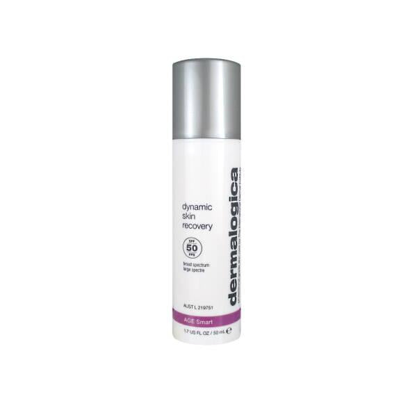 Dermalogica Dynamic Skin Recovery SPF50 facial moisturizer bottle with silver cap on Tampa Home & Garden Store