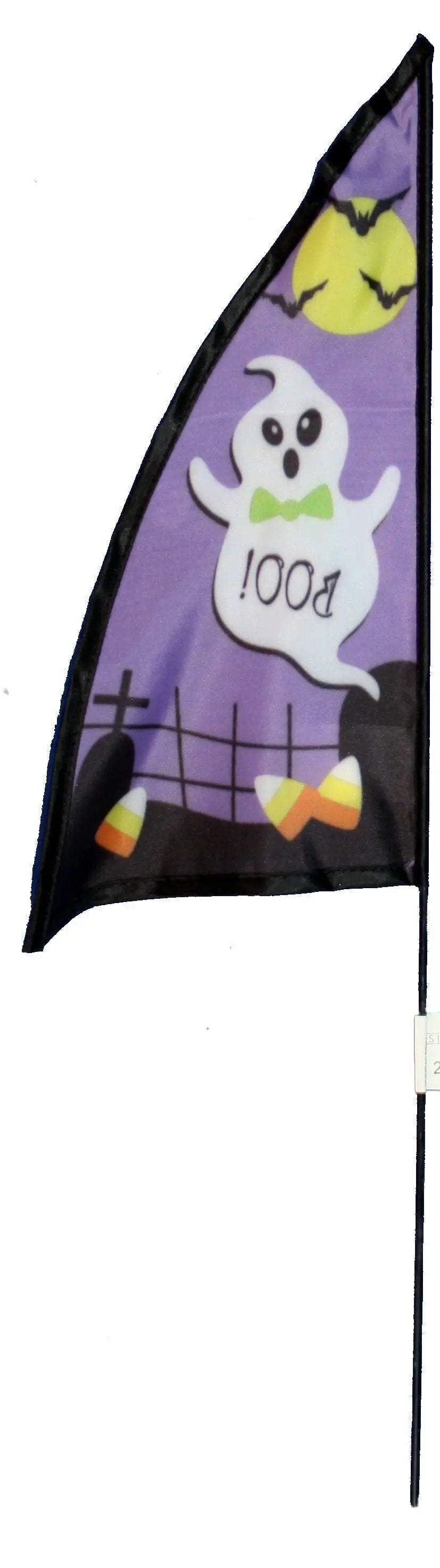 Mission Gallery Halloween banner flag Boo Ghost purple fabric flag by The Country Christmas Loft on Tampa Home & Garden Store
