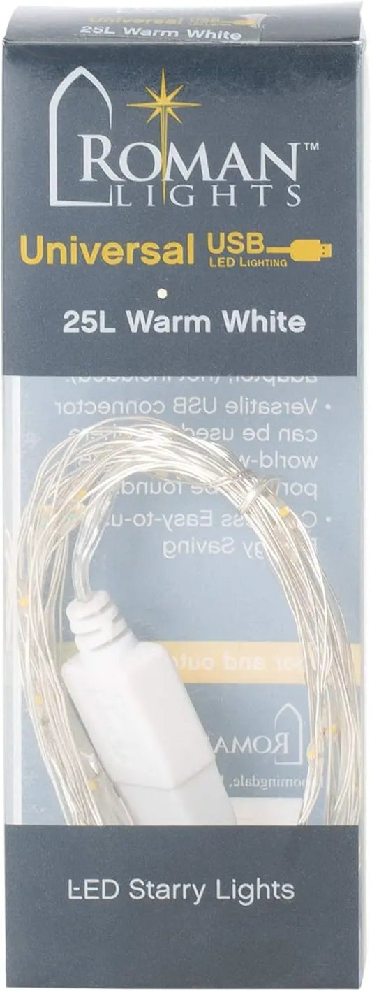 USB 25 LED (8 foot) Starry Lights - Warm White - Tampa Home & Garden Store