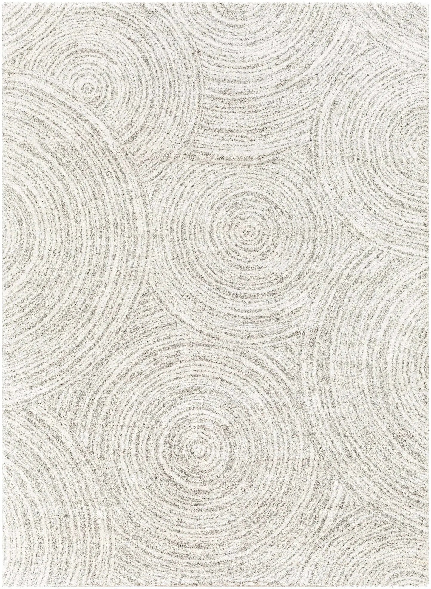 Pirton Luxe Rug by Boutique Rugs, neutral beige-gray with concentric circles, clearance on Tampa Home & Garden Store