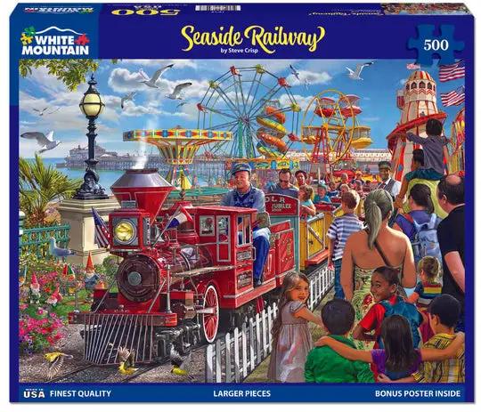 Seaside Railway 500-piece jigsaw White Mountain park scene on Tampa Home & Garden Store