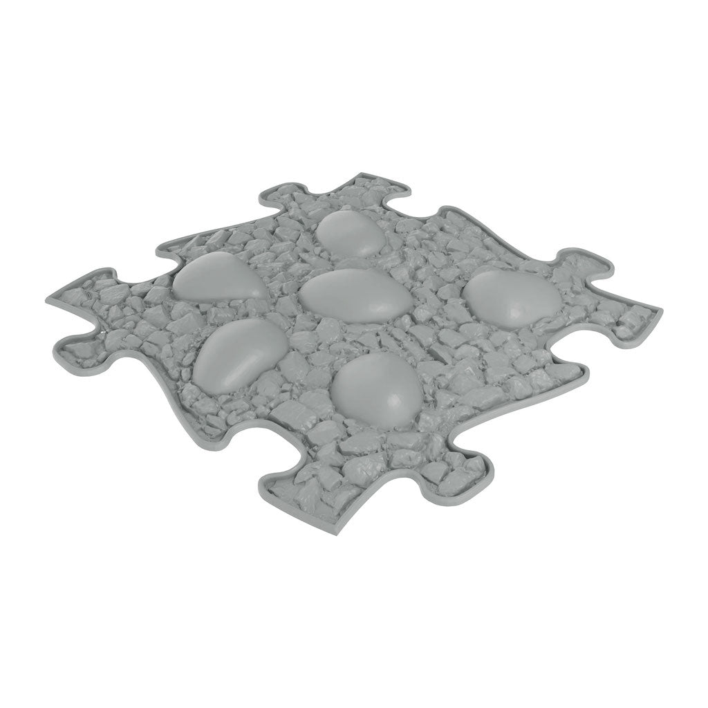 Natural Sensory Playmat tile by TINNITOTS, gray pebble-textured interlocking play mat on Tampa Home & Garden Store