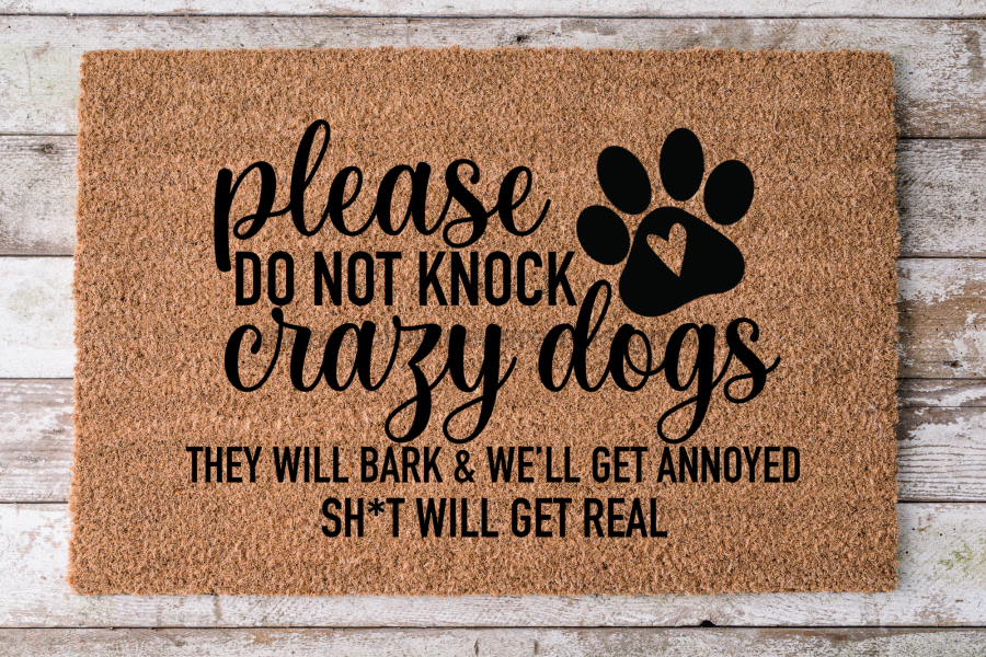 Please Dont Knock - Funny Dog Door Mat - 30x18" Coir Door Mat - DECOE-CM-049