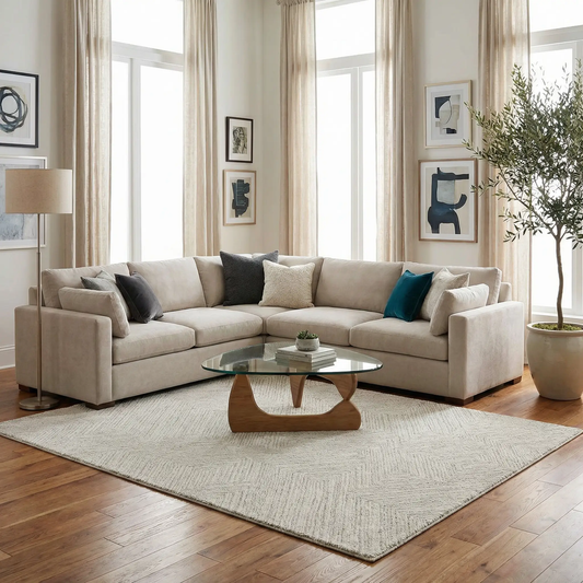 Broadwater Luxe Rug Charcoal and Cream